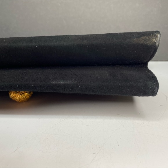 Vintage 1960's Coblentz Original Black Suede Purse Bag 9x 5.5 x2 Artichoke Clasp - Picture 6 of 14